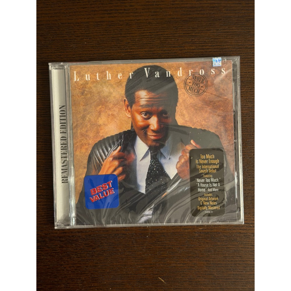 Luther Vandross Never Too Much CD Remastered Edition Sealed R&B Soul 8538122